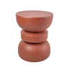 TERRACOTTA SIDE TABLE TERRAZZO TERRACOTTA 36x36x46cm
