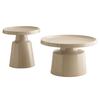 MOUSSE COFFEE TABLE SET 2ΤΕΜ CREAM CREAM 70x70x50cm