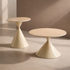 KNOT COFFEE TABLE SET 2ΤΕΜ CREAM CREAM 70x70x40cm