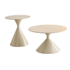 KNOT COFFEE TABLE SET 2ΤΕΜ CREAM CREAM 70x70x40cm