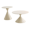 PIETRA COFFEE TABLE SET 2ΤΕΜ CREAM CREAM 70x70x40cm