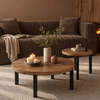Bobba Side Table Sonoma Μαύρο 60x60x55cm