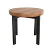 Bobba Side Table Sonoma Μαύρο 60x60x55cm