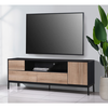 BLACKBIRD TV STAND RIVIERA OAK ΜΑΥΡΟ 160x40.5x58cm