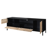 BLACKBIRD TV STAND RIVIERA OAK ΜΑΥΡΟ 160x40.5x58cm