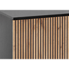 MYSTERY TV STAND 3ΠΟΡΤΕΣ ΦΥΣΙΚΟ ΣΚΟΥΡΟ ΜΑΥΡΟ 154x39x56cm