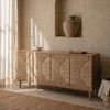 Sisal Sideboard 4 Doors Natural 160x39x78.5 cm