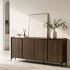 Tobac Furniture 4-Door Hard Walnut Cabinet 200x39x95 cm