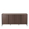 Tobac Furniture 4-Door Hard Walnut Cabinet 200x39x95 cm