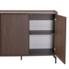 Tobac Furniture 4-Door Hard Walnut Cabinet 200x39x95 cm