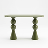 Green Glossy Metal Console Table Nova 120x40x76cm