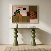 Green Glossy Metal Console Table Nova 120x40x76cm