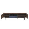 GROOVES TV STAND 3ΠΟΡΤΕΣ 1ΣΥΡΤΑΡΙ ΚΑΡΥΔΙ ΓΚΡΙ 180x40x50