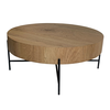 MADERA COFFEE TABLE ΦΥΣΙΚΟ ΜΑΥΡΟ 80x80x36