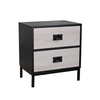 FACTORY ΚΟΜΟΔΙΝΟ 2ΣΥΡΤΑΡΙΑ ΜΑΥΡΟ OAK SONOMA DECAPE 50x35x55cm