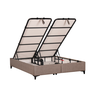Interno Bed Base With Storage Space Grey Brown 160x200 cm