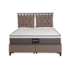 Interno Bed Base With Storage Space Grey Brown 160x200 cm