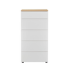 LUCIDO ΣΥΡΤΑΡΙΕΡΑ 5ΣΥΡΤΑΡΙΑ ΛΕΥΚΟ OAK ΦΥΣΙΚΟ 58x39x116.5cm