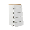 LUCIDO ΣΥΡΤΑΡΙΕΡΑ 5ΣΥΡΤΑΡΙΑ ΛΕΥΚΟ OAK ΦΥΣΙΚΟ 58x39x116.5cm