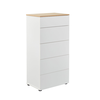 LUCIDO ΣΥΡΤΑΡΙΕΡΑ 5ΣΥΡΤΑΡΙΑ ΛΕΥΚΟ OAK ΦΥΣΙΚΟ 58x39x116.5