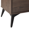 Melamine Metal Brown Chest of Drawers 6 Drawers 137x39x83 cm