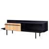 ORIGAMI TV STAND 1ΣΥΡΤΑΡΙ ΜΑΥΡΟ SONOMA 160x39.5x50