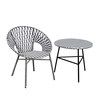 GRANADA COFFEE TABLE ΜΑΥΡΟ ΛΕΥΚΟ 65x65x56