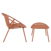 NADIN ΠΟΛΥΘΡΟΝΑ SET 2ΤΕΜ TERRACOTTA 80x61.5x73