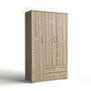 Three-leaf Wardrobe with 2 Drawers 111x48xH187cm