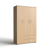 Three-leaf Wardrobe with 2 Drawers 111x48xH187cm