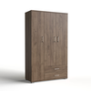 Three-leaf Wardrobe with 2 Drawers 111x48xH187cm