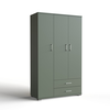 Three-leaf Wardrobe with 2 Drawers 111x48xH187cm