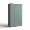 Three-leaf Wardrobe with 2 Drawers 111x48xH187cm