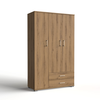 Three-leaf Wardrobe with 2 Drawers 111x48xH187cm