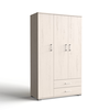 Three-leaf Wardrobe with 2 Drawers 111x48xH187cm