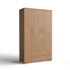 Three-leaf Wardrobe with 2 Drawers 111x48xH187cm