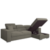 Καναπές Κρεβάτι Γωνιακός Δεξιά Γωνία ELOISE Taupe 260x170x75-90cm