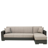 Καναπές Κρεβάτι Γωνιακός JOSE Μπεζ/Καφέ PU 270x150x86cm
