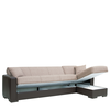 Καναπές Κρεβάτι Γωνιακός JOSE Μπεζ/Καφέ PU 270x150x86cm