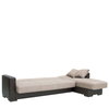 Καναπές Κρεβάτι Γωνιακός JOSE Μπεζ/Καφέ PU 270x150x86cm