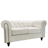 Καναπές Διθέσιος AVERY Λευκό PU 155x90x73cm