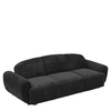 Καναπές Κρεβάτι Τριθέσιος SCULPTA Μαύρο Ύφασμα 234x88x75cm