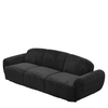 Καναπές Κρεβάτι Τριθέσιος SCULPTA Μαύρο Ύφασμα 234x88x75cm