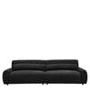 Καναπές Τετραθέσιος VORTICA Μαύρο Ύφασμα 280x85x78cm