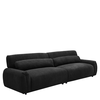 Καναπές Τετραθέσιος VORTICA Μαύρο Ύφασμα 280x85x78cm