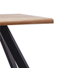Τραπέζι Τραπεζαρίας AOSA Honey Maple/Μαύρο MDF/Μέταλλο 200x100x76cm