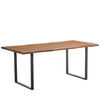Τραπέζι Τραπεζαρίας AEMON Σκούρο Ακακία/Μαύρο Μέταλλο/Μοριοσανίδα 180x90x75cm