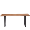 Τραπέζι Τραπεζαρίας AEMON Σκούρο Ακακία/Μαύρο Μέταλλο/Μοριοσανίδα 180x90x75cm