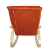 Πολυθρόνα Κουνιστή LUNDRA Πορτοκαλί/Φυσικό Ύφασμα/Ξύλο 67x127x91cm