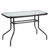 Τραπέζι Κήπου VULCAN Μαύρο Μέταλλο/Γυαλί 110x60x70cm